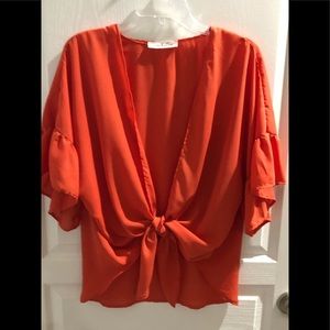 Stylish lightweight overlay blouse